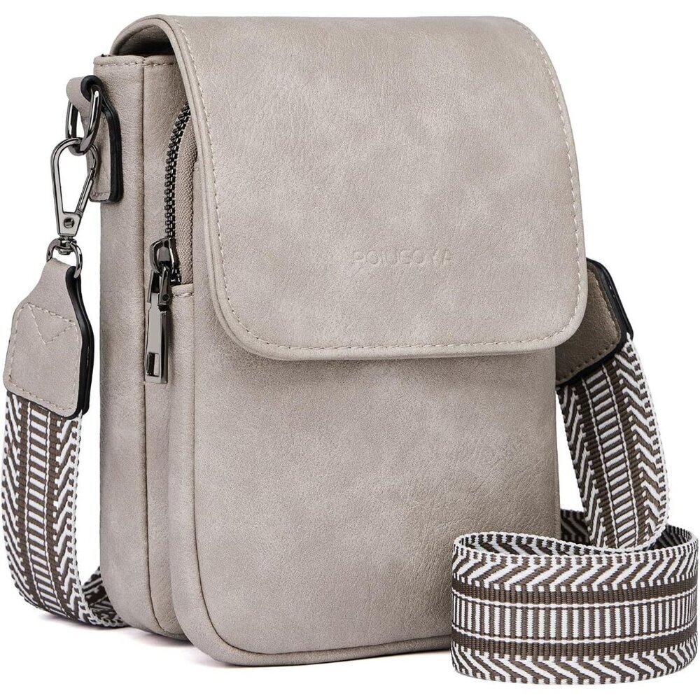 Leather Small Crossbody Bag for Women Multiple Compartments RFID Wallet